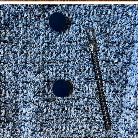 Chicos Open Front Tweed Jacket Size 2 - Picture 8 of 11